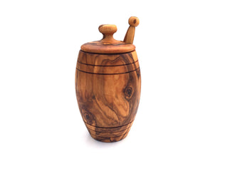 Olive Wood Honey Pot & Spoon