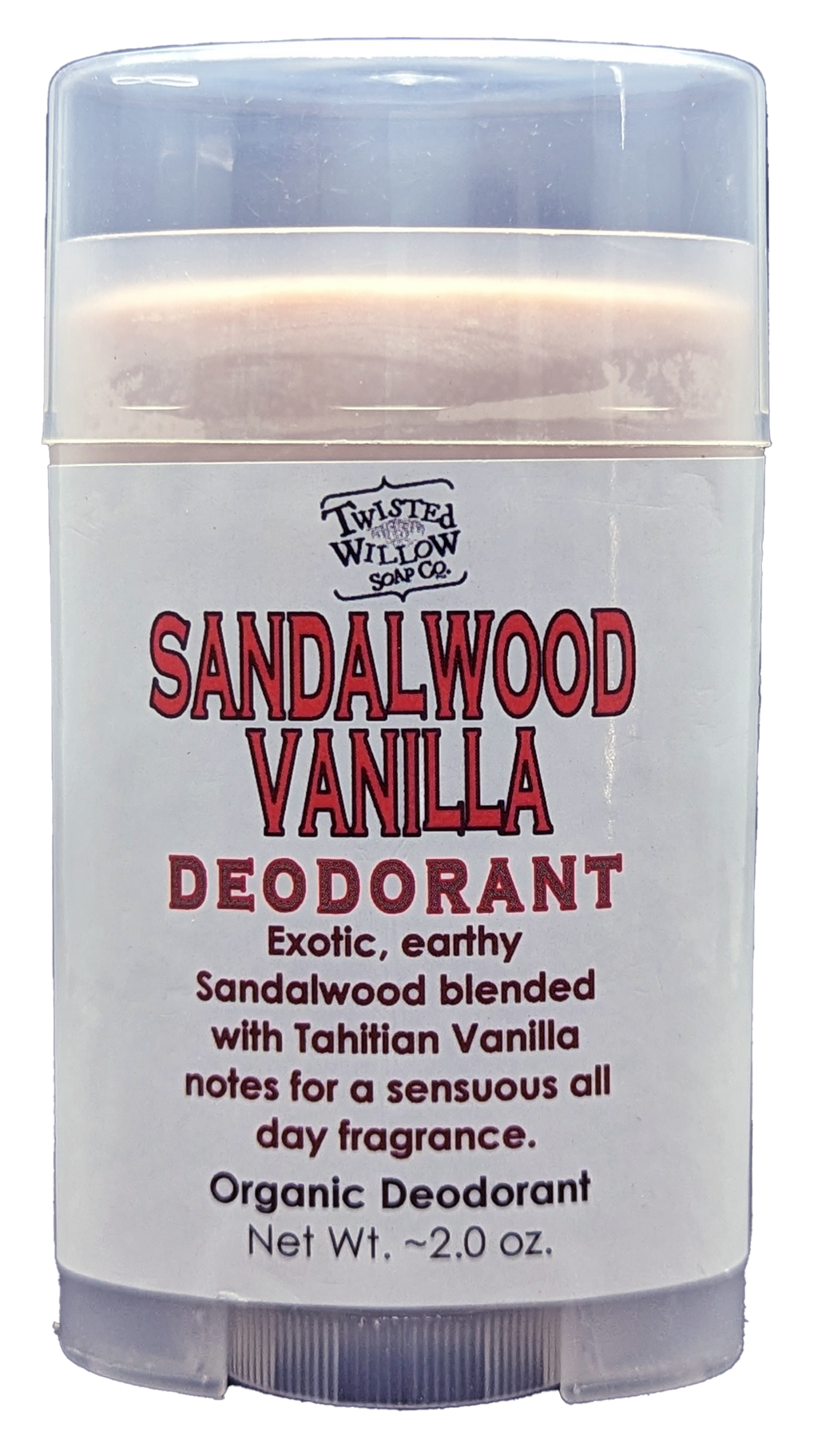 Sandalwood Vanilla Deodorant – Twisted Willow Soap Company