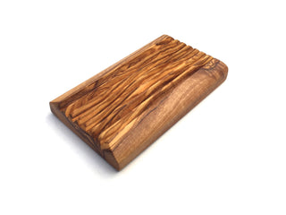 Olive Wood Rectangular Slotted Soap Dish