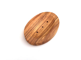 Olive Wood Oval Soap Dish