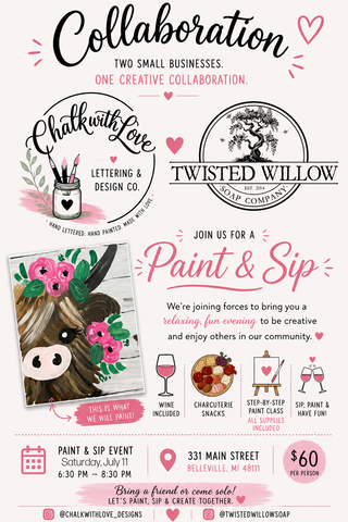 July 11 - Paint & Sip with Chalk with Love!
